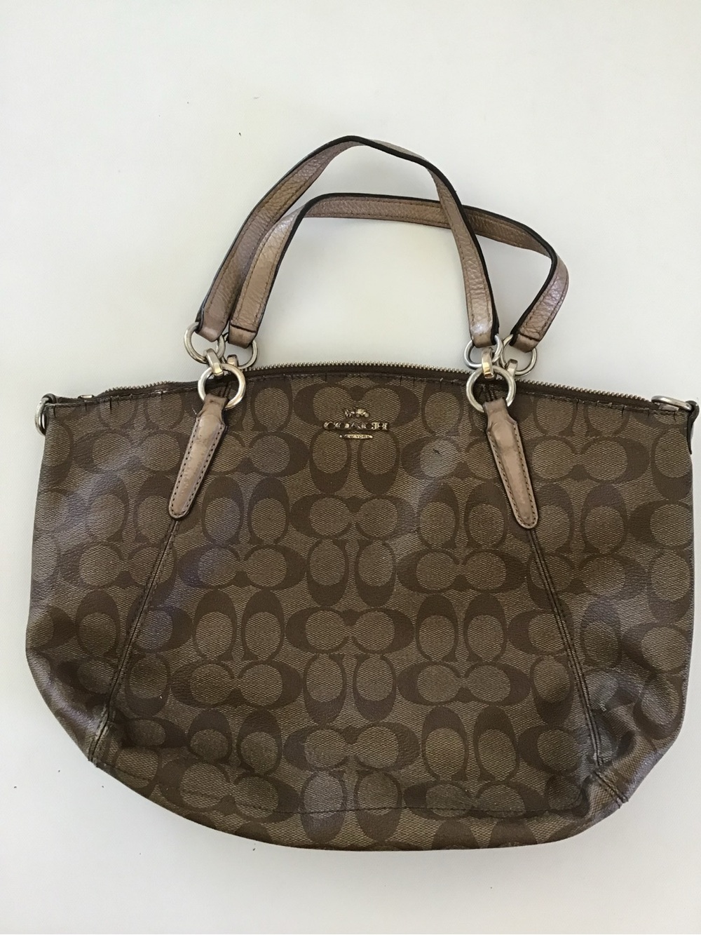 Coach Signature Canvas Kelsey Satchel F36625 Brown Monogram Handbag
